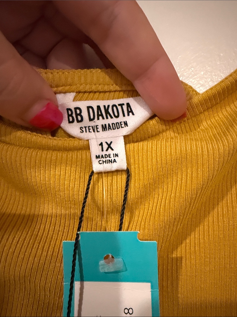 BB Dakota by Steve Madden Mustard Ruffle-Shoulder Bodysuit - Picture 2 of 5